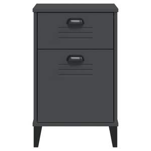 Mesa de Noche Estándar de Madera Sintética y Plástico en Gris Antracita - Product Image 6