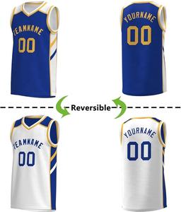 Maillots de basket-ball réversibles à sublimation complète en polyester 100% vêtements de sport imprimés personnalisés pour uniformes d'équipe pour hommes vêtements - Product Image 2