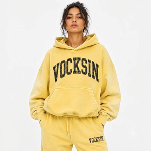 Sudadera con Capucha Extra Grande para Mujer VOCKSIN, Felpa de Algodón Premium, Transpirable, Corte Holgado, Estilo Urbano - Product Image 1