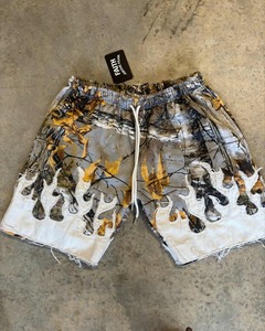 Pantalones Cortos Oversize para Hombre, Bermudas Personalizadas, Estilo Urbano, Bordado Desgastado, Mezclilla, Algodón - Product Image 1