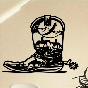 CIFbuy Scultura Gotica in Metallo Nero a Forma di Stivale, Decorazione da Parete per Interni ed Esterni, per TikTok e Servizio di Ritiro Temu - Product Image 2