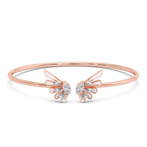 Interlocking Multi-Loop Cluster Diamond Link <b>Bangle</b> <b>Bracelet</b> - Product Image 1