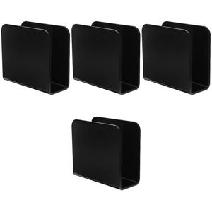 Minimal Wood Metal Napkin <b>Holder</b> Simple Base Wire Frame <b>Tissue</b> Organizer Tabletop <b>Kitchen</b> Dining Display Stand - Product Image 5