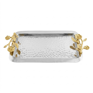 Bandeja de Servir de Acero Inoxidable de la Mejor Calidad con Asas de Diseño en Forma de Rama de Olivo, Plato Ovalado de Metal Martillado, Apto para Alimentos, para el Hogar - Product Image 5