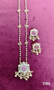 Conjunto de Collar con Colgante Hexagonal de Lujo, Chapado en Oro, Joyería Tradicional para Novia, con Aretes a Juego para Mujer - Product Image 2