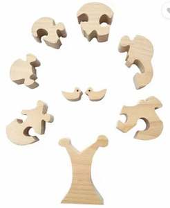 Rompecabezas de madera con diseño de árbol, juego de rompecabezas de madera maciza con forma de árbol, de un exportador de la India a precio mayorista. - Product Image 2