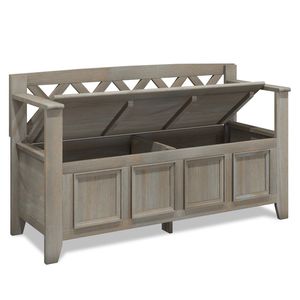 Panca portaoggetti da ingresso Amherst in grigio anticato - Product Image 5