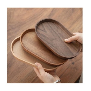 Bandeja decorativa disponible a precio de fábrica. Bandejas de madera natural con asa metálica. - Product Image 2