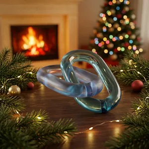 Lightweight Durable Quality Hand Painted Patterns Custom Color Solutions Big Colorful Epoxy Resin Chain Links Star Decor - Product Image 1
