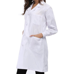 Batas de Laboratorio Unisex para Doctor, Uso Hospitalario, Tela de Lona de Spandex/Poliéster, Manga Corta/Larga, Venta al Por Mayor - Product Image 5