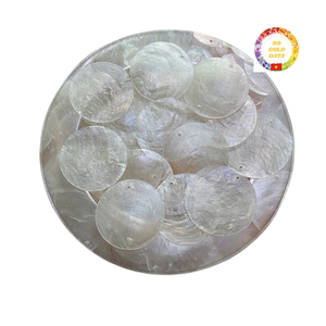 Capiz <b>Shell</b> Chips | 50mm White Round <b>Shell</b> | Not Drilled for Chandelier <b>Lighting</b> | Bulk Export - Product Image 2