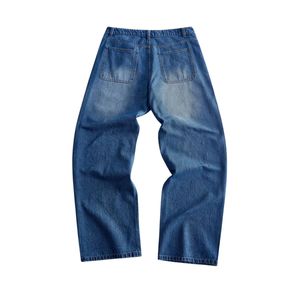 Vaqueros anchos Y2K personalizados para mujer con parches cruzados, apliques de diamantes de imitación brillantes, cintura alta, pantalones vaqueros holgados, estilo urbano, pantalones sueltos - Product Image 4