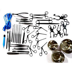 Juego de 43 Instrumentos Quirúrgicos Básicos con Recubrimiento Cerámico Negro Mate, de Uso Médico, Certificación CE, Reutilizables, Autoclavables y Duraderos - Product Image 6