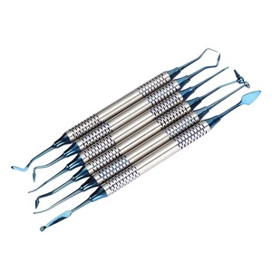 BAFA SURGICAL INSTRUMENTS Juego de 6 Espátulas Profesionales para Resina Compuesta Dental, Herramienta de Restauración con Agarre Ergonómico - Product Image 1