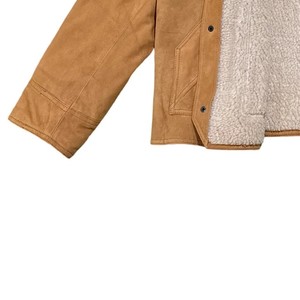 Premium Leather <b>Shearling</b> <b>Jacket</b> for <b>Men</b> Winter Warm Genuine Sheepskin Coat Luxury Biker Aviator Outerwear Classic Style Fit - Product Image 4