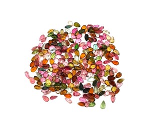 Pierres précieuses naturelles de tourmaline taille poire facettées pour la fabrication de bijoux, pierres naturelles multi-calibrées en vrac par un grossiste indien en gros - Product Image 2