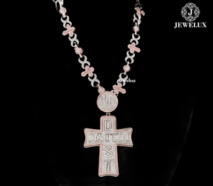 Pendentif en forme de croix serti de diamants de luxe exclusif, bijoux hip-hop, vente en gros au meilleur prix auprès d'un fournisseur indien - Product Image 2