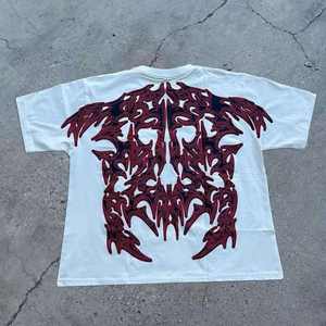 Camiseta al por mayor de algodón de alta calidad con estampado completo de pulpo alienígena y diamantes, de manga corta, informal, para hombre. - Product Image 2