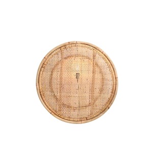 Rattan Wall Lamp Round Woven Wall <b>Light</b> Natural Decorative <b>Sconce</b> for Living Room Aisle Tea Room - Product Image 4