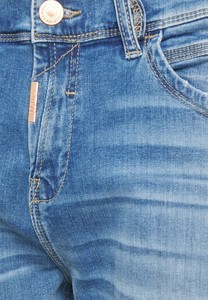 Men's Light Wash Straight Leg Denim Shorts Mid Waist Casual Summer Cotton Woven Light Weight <b>Craft</b> Pocket Button Closure - Product Image 4