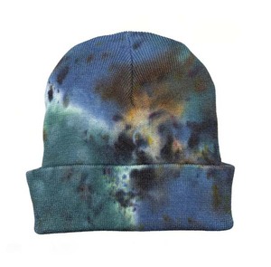 Bonnet tricoté en coton/laine tie-dye couleur personnalisée, broderie en gros, bonnets à revers, casquettes vintage streetwear pour adultes 2026 - Product Image 1