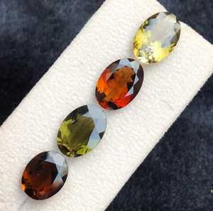 ZUBEDA GEMS JEWELRY Pierre précieuse naturelle tourmaline multicolore taille ovale facettée 2,00 carats, claire à la loupe, pierre libre pour la fabrication de bijoux - Product Image 5