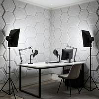 Panneaux acoustiques hexagonaux de haute qualité, ignifuges et insonorisants, avec NRC 0.8 pour studio, chambre, salon et extérieur