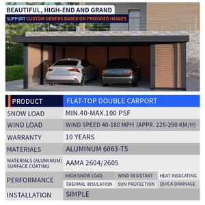 Abri de voiture modulaire en aluminium gris moderne de luxe haut de gamme avec protection UV et design durable pour usage en jardin - Product Image 5