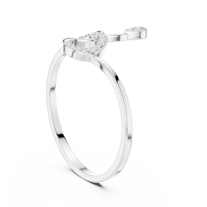 แหวนหมั้นหรูหราเคลือบโรเดียมทองคำ 18K คุณภาพสูง ดีไซน์เพชรแบบประสาน สำหรับผู้หญิง ของขวัญแต่งงาน - Product Image 4