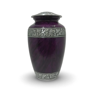 Urna de Metal Morada para Cenizas, Urna Conmemorativa Estilo Americano para Entierro de Adultos - Product Image 2