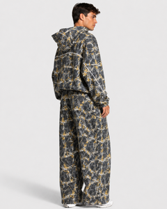 Ensemble de survêtement camouflage surdimensionné pour homme OEM Contrastline, en molleton de coton premium, avec sweat à capuche à passepoil contrastant et pantalon de jogging à jambes larges - Product Image 2