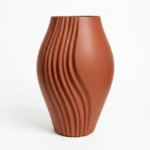 Urna de Aluminio Contemporánea con Textura Ondulada – Urna Funeraria con Acabado Brillante Beige, Urna de Aluminio con Acabado Brillante Taupe Serene Waves - Product Image 3
