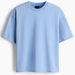 Custom Acid Washed Distressed Tshirts Oversized Blank Spandex/Cotton T-shirts Men's Boxy Fit Vintage T Shirts Luxury Tee Shirts - Product Image 5
