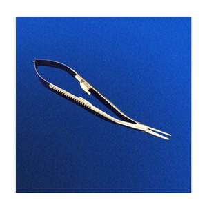 Portaagujas de Microcirugía Castroviejo Grado O de Alta Calidad, Manual, de Acero Inoxidable, 5.5 Pulgadas, Punta Angulada, Instrumento Quirúrgico - Product Image 2