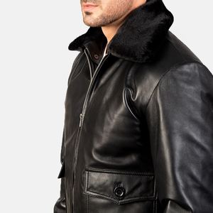 Chaqueta de Cuero de Moda para Hombre, Estilo Biker, Cálida y Elegante, Venta al Por Mayor - Product Image 5
