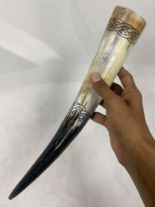 Cuerno Vikingo Pequeño para Beber, 8 Pulgadas, Hecho a Mano, Impermeable, Cuerno de Toro Europeo para Beber, Venta al por Mayor en India, Artesanías Naturales - Product Image 5