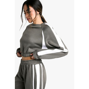 Ensemble de survêtement pour femme coupe-vent avec veste de yoga, pantalon évasé, leggings de fitness, à capuche, en Spandex/Nylon, taille élastique 2026 - Product Image 5