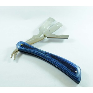 Navaja de Afeitar Profesional con Mango de Madera, Hoja Recta de Acero Inoxidable de Alta Calidad, Navaja de Barbero de Una Sola Hoja - Product Image 1