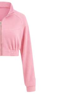 Chaqueta Corta de Forro Polar Personalizada para Mujer, Chaqueta Deportiva Informal Ligera, Sudadera Cálida de Invierno, Chaqueta Corta con Logotipo Personalizado, Proveedor OEM - Product Image 4