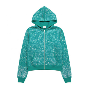 เสื้อฮู้ดสีเขียวอมฟ้า แบบสวมหัว ลายเรียบ ทรงปกติ สำหรับผู้ชาย สวมใส่สบายในฤดูหนาว ผ้าฟลีซ ป้องกันขนร่วง มีกระเป๋า ผลิตจากผ้าฝ้ายถัก - Product Image 1