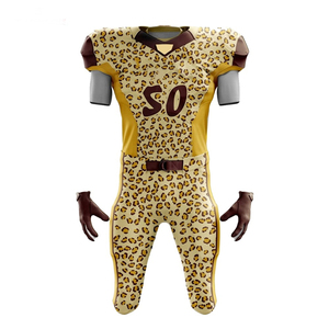 Ensembles de football américain OEM de haute qualité 2026 en polyester 100 %, séchage rapide, évacuation de l'humidité, respirants, couleur unie pour équipe, vente en gros - Product Image 5