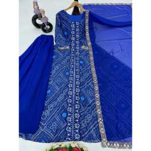 Conjunto de traje de fiesta para mujer de diseñador Top de corte elegante con Plazzo - Product Image 1