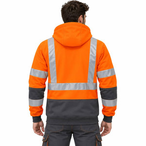 Sudadera de Seguridad Reflectante de Alta Visibilidad y Calidad Superior con Logotipo Personalizado al por Mayor, Uniforme de Trabajo, Sudadera con Capucha - Product Image 3