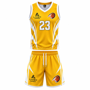 Ensemble de maillots de basket-ball personnalisés en gros pour hommes, garçons et équipes de jeunes, uniformes de sport par sublimation - Product Image 1