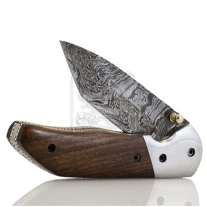 Damascus Deal Damascus Steel Folding Pocket Knife DD-FK-802 Handmade Outdoor Blanks EDC Camping Survival Tactical Bushcraft - Product Image 6