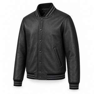 STITCH MASTER PRO INDUSTRIES Mens Premium Leather <b>Biker</b> <b>Jacket</b> Genuine Waterproof Coated Front Hooded Stand Customizable <b>Vintage</b> - Product Image 4
