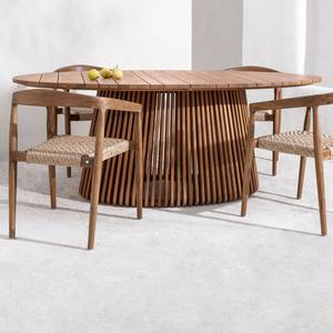 Mesa de jardín ovalada Vandana Nova Zenova 200x110 cm en madera de acacia Mura - Product Image 4