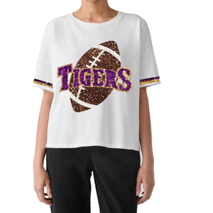 Wholesale Custom Women's Loose Cotton Game Day <b>Baseball</b> Sequin Embroidery Team T-Shirt Breathable Eco-Friendly Customizable <b>Tees</b> - Product Image 2