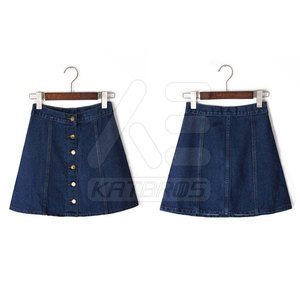 Best Quality Casual Summer Women <b>Jeans</b> Skirt 100% Cotton Breathable <b>Soft</b> Fabric Daily Wear for Sale - Product Image 4