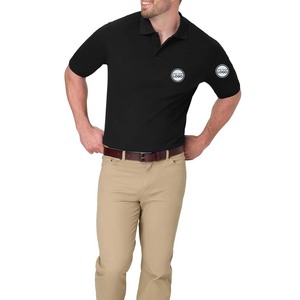 Collar Mens Standard <b>Classic</b> Fit Short Sleeve Solid Soft Cotton Polo Shirts - Product Image 1